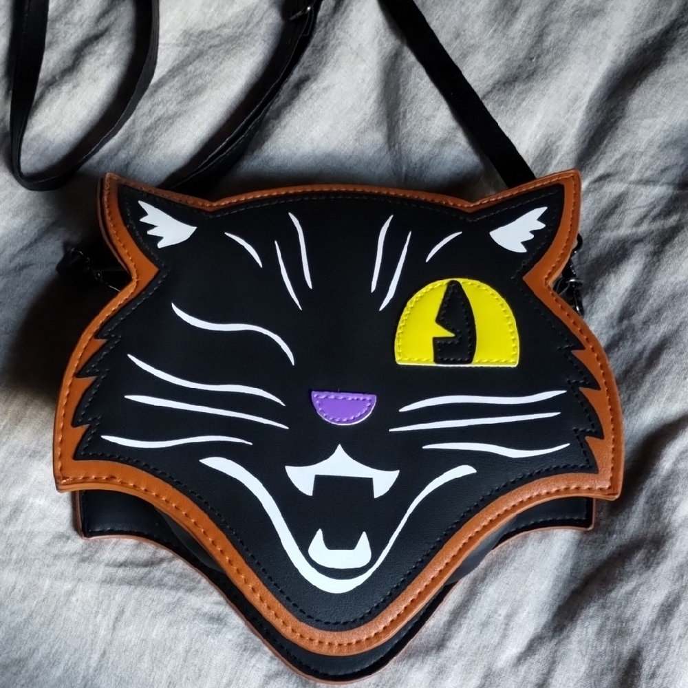 Spirit Halloween Black  Cat Crossbody Purse